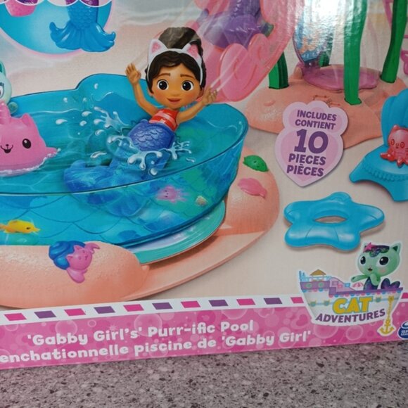 Pool Playset Gabby’s Dollhouse Doll Figures Kids Water Toy - Picture 4 of 12